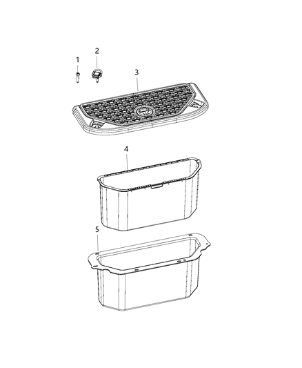 2019 Ram 1500 New Style Floor Bin Storage Diagram