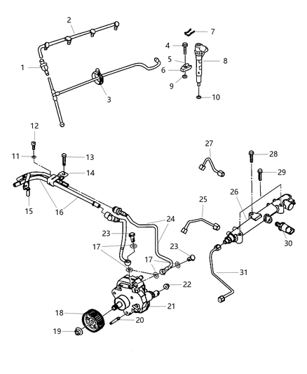 2003 Jeep Liberty Fuel Rail Diagram 2 - Thumbnail