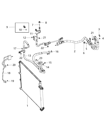 2014 Jeep Cherokee A/C Plumbing Diagram 1 - Thumbnail