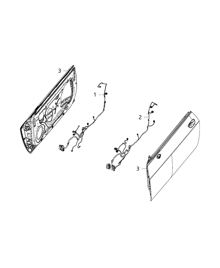 2018 Dodge Challenger Wiring Front Door Diagram for 68278030AC