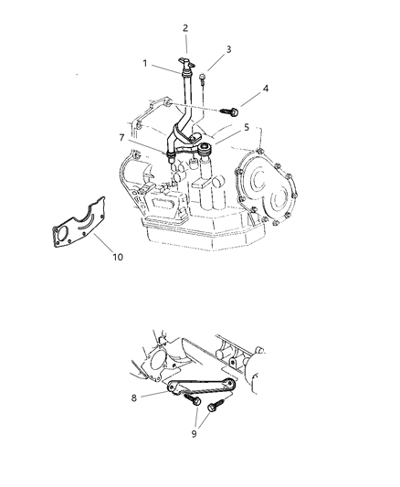 2000 Chrysler Sebring Coupe Transaxle Mounting & Miscellaneous Parts Diagram