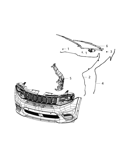2019 Jeep Grand Cherokee Clip 2 Way Fuel Bundle Diagram for 68284966AA