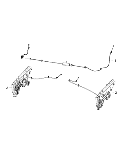 2020 Chrysler Voyager Second Row - Rear Seat Hardware, Bench Diagram 2 - Thumbnail