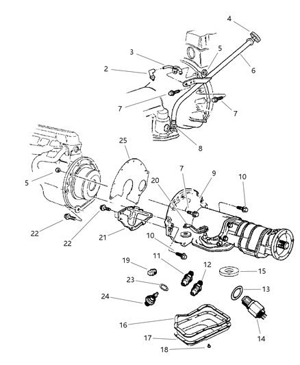 1998 Jeep Grand Cherokee O Ring Transmission Speedometer Adapter Diagram for 6035709