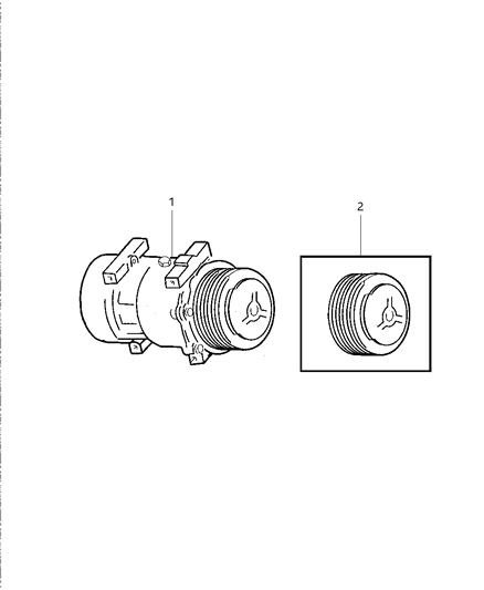 1998 Dodge Ram 1500 Regular Cab Compressor, Air Conditioning Diagram