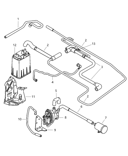 2003 Chrysler PT Cruiser Valve Onboard Vapor Recovery Control Diagram for 5085014AA