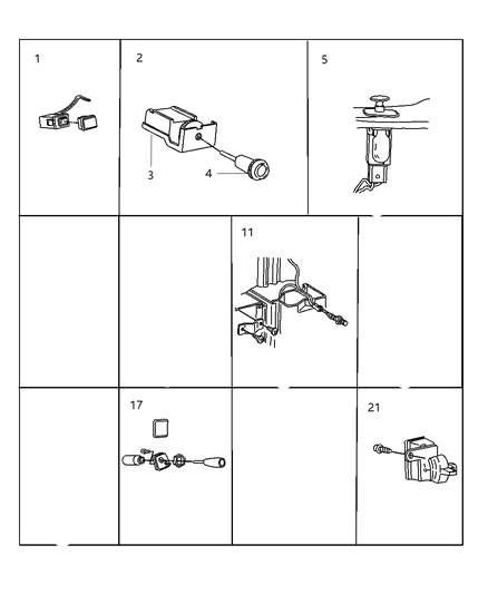 1997 Dodge Ram Van Window Switch Diagram for 4373082AB
