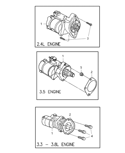 2006 Chrysler Town & Country Starter Diagram for 4686111AD