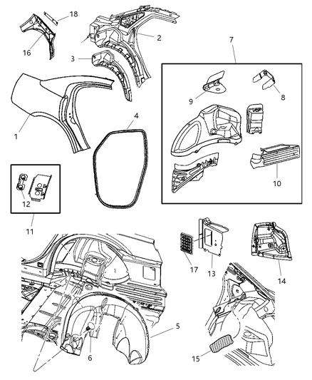 2007 Dodge Charger Bracket Diagram for 5065538AA