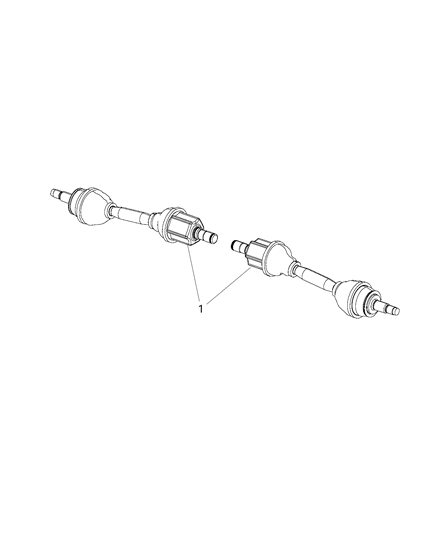 2019 Jeep Compass Shaft Axle Half Diagram for 68290568AB