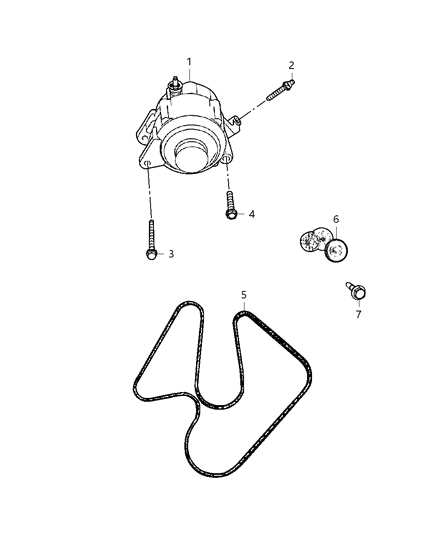 2009 Dodge Durango Generator/Alternator & Related Parts Diagram 1 - Thumbnail
