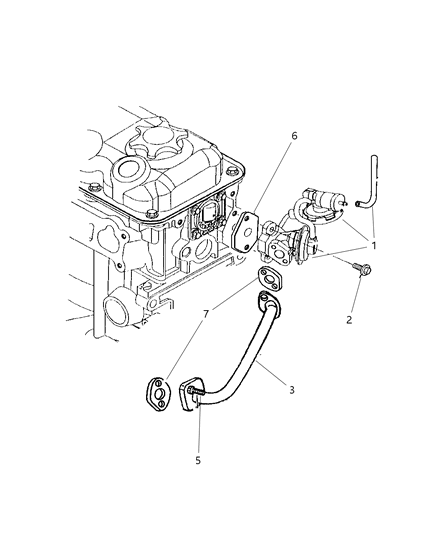 1998 Chrysler Cirrus EGR System Diagram 1 - Thumbnail