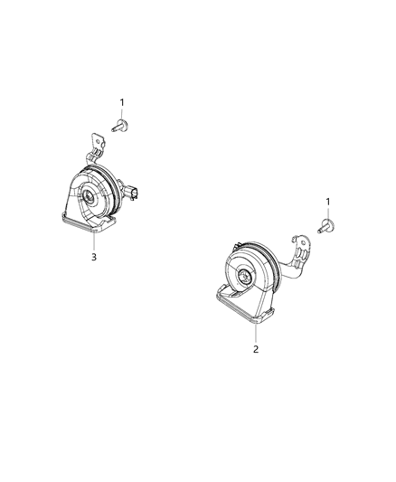 2018 Jeep Wrangler All-new Model Horns Diagram