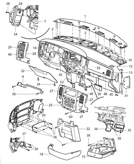 2005 Dodge Ram 1500 Headlamp Switch Diagram for 56045536AC