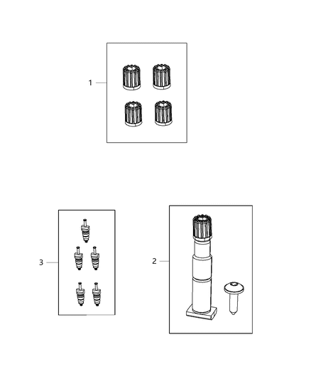 2017 Ram 3500 Cab Chassis(<10K lb.) Tire Monitoring System Diagram