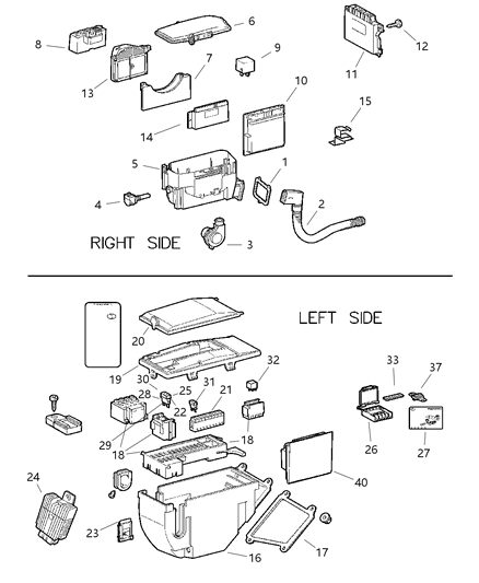 2005 Chrysler Crossfire Module Powertrain Control Diagram for 5135419AA