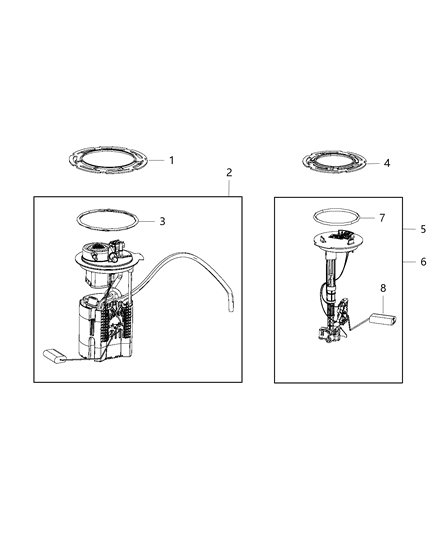2021 Jeep Cherokee Module Kit Level Unit Diagram for 68217193AD