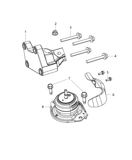 2020 Dodge Durango Engine Mounting Right Side Diagram 2 - Thumbnail