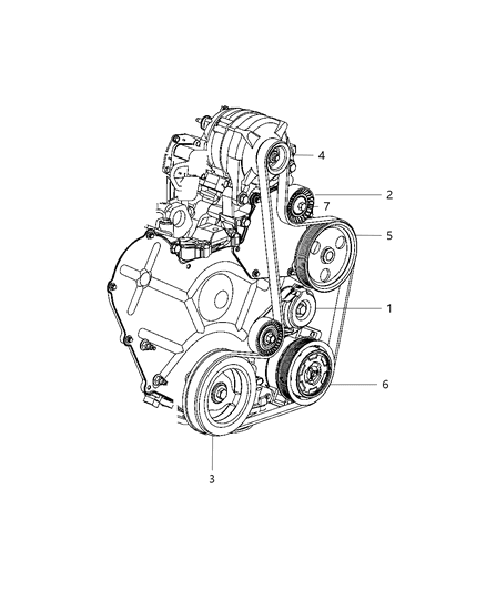 2009 Dodge Journey Pulley & Related Parts Diagram 4 - Thumbnail
