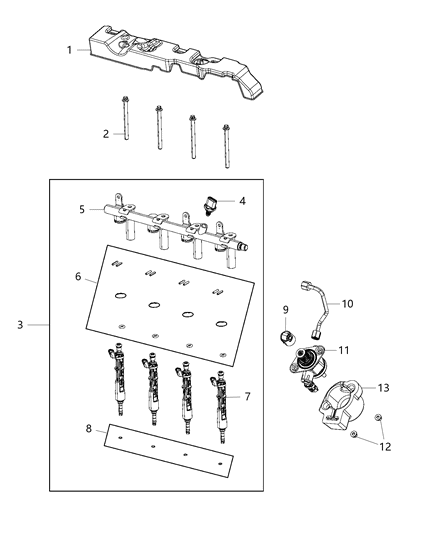 2021 Jeep Wrangler Fuel Rail & Injectors Diagram 4 - Thumbnail