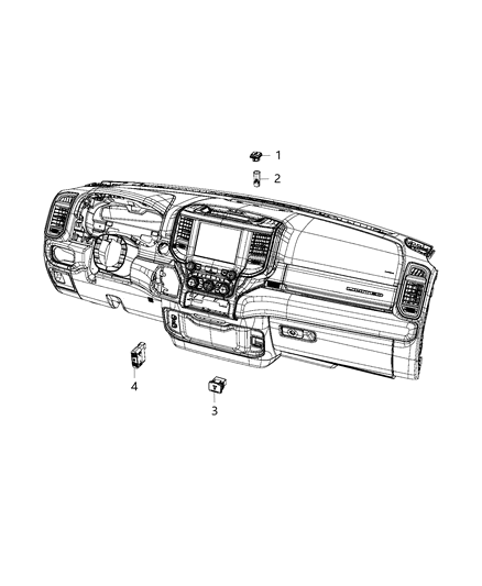 2019 Ram 1500 New Style Outlets, Media And Power Diagram 2 - Thumbnail