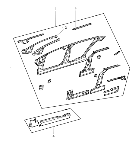 1998 Dodge Intrepid Aperture, Body Side Diagram 2 - Thumbnail