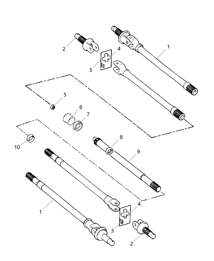 1998 Dodge Ram 3500 Regular Cab Front Axle Shafts Diagram