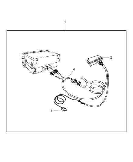 2009 Jeep Wrangler Hands Free Kit - Cellular Phone - Blue Tooth Diagram