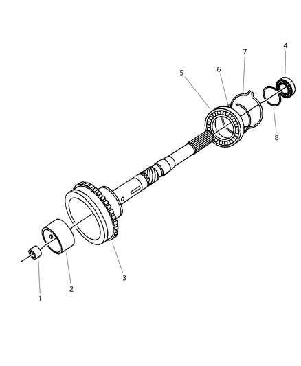 1999 Dodge Ram 2500 Regular Cab Output Shaft Diagram 3 - Thumbnail