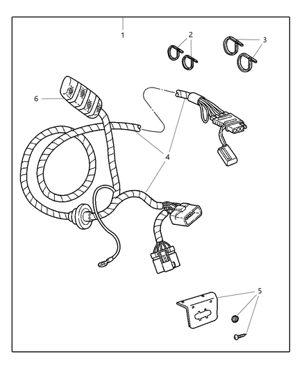 2004 Jeep Liberty Wiring Kit - Trailer Tow Diagram 1 - Thumbnail