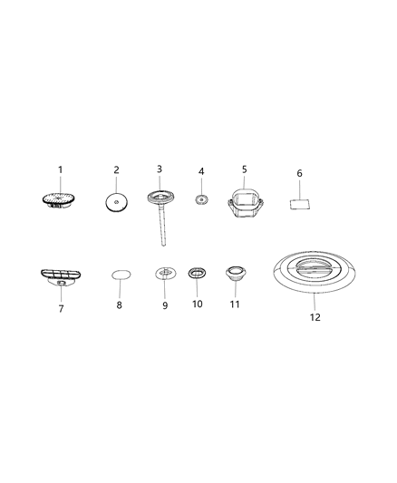2018 Ram 3500 Plug Body 1.75 Diameter Shift Cable Hole Plug Diagram for 52110009AA