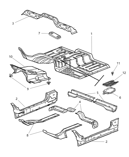 2008 Dodge Ram 1500 Sill Panel, Driver Side Diagram for 55276037AE