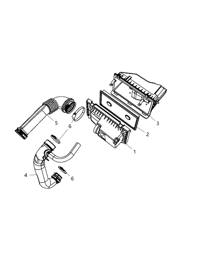 2008 Dodge Caliber Air Cleaner & Related Diagram 1 - Thumbnail