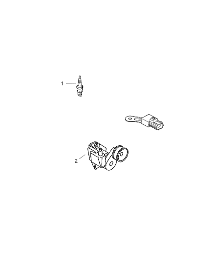 2008 Dodge Durango Spark Plugs & Ignition Coil Diagram 1 - Thumbnail