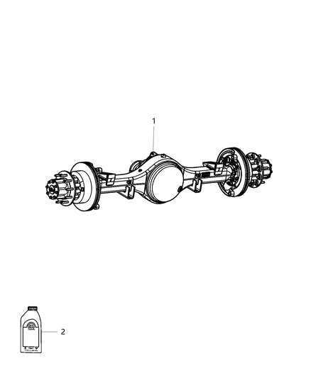 2020 Ram 5500 Axle Assembly, Rear Diagram