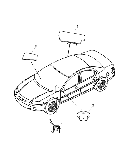 2004 Dodge Intrepid Air Bags & Clock Spring Diagram