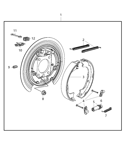 2009 Jeep Liberty Adapter Assembly Parking Brake Diagram for 52125175AB