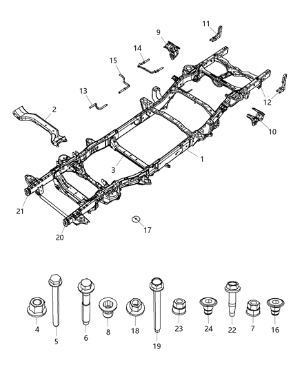 2017 Ram 1500 Frame, Complete Diagram 1 - Thumbnail