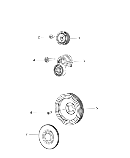 2015 Jeep Renegade Pulley & Related Parts Diagram 3 - Thumbnail