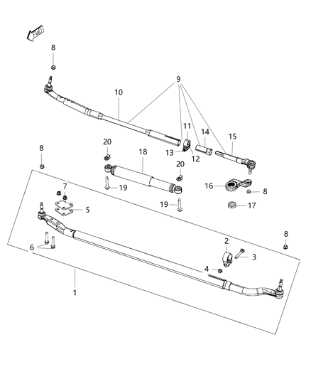 2020 Ram 3500 Cab Chassis Steering Linkage Diagram