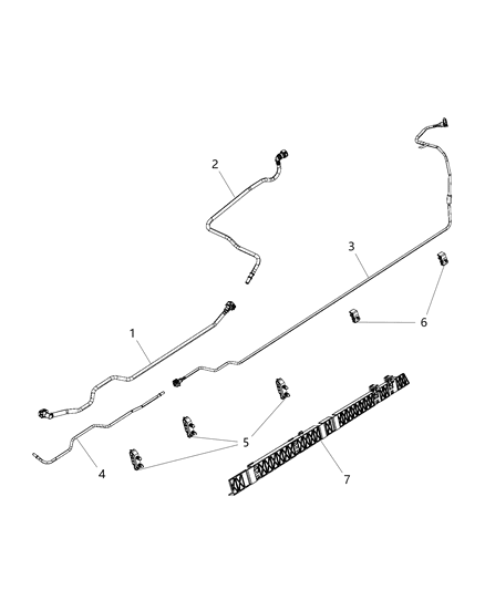 2020 Ram 1500 New Style Fuel Lines/Tubes And Related Parts Diagram 1 - Thumbnail