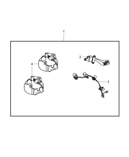 2009 Jeep Wrangler Speed Control of Mopar Accessories - Component Parts Diagram