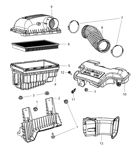 2008 Dodge Ram 2500 Air Cleaner Diagram 1 - Thumbnail