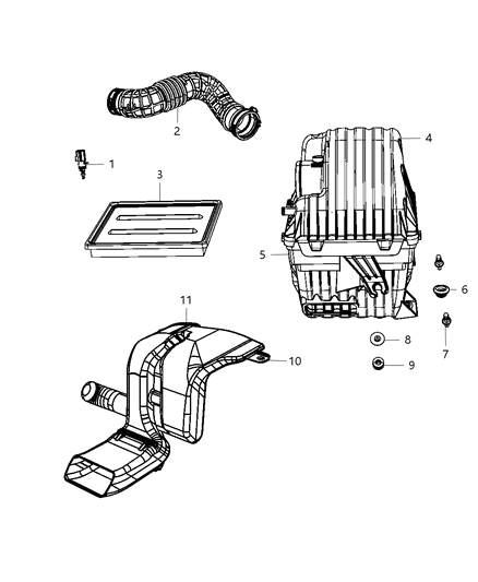 2010 Chrysler Sebring Air Cleaner Diagram 2 - Thumbnail