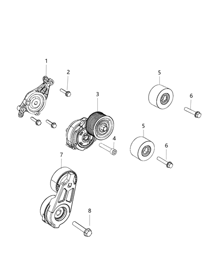 2015 Dodge Charger Pulley & Related Parts Diagram 3 - Thumbnail