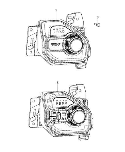 2019 Ram 3500 Cab Chassis Gearshift Controls Diagram 3 - Thumbnail