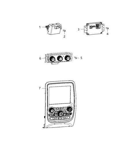 2019 Dodge Durango Switches - Heater & A/C Diagram