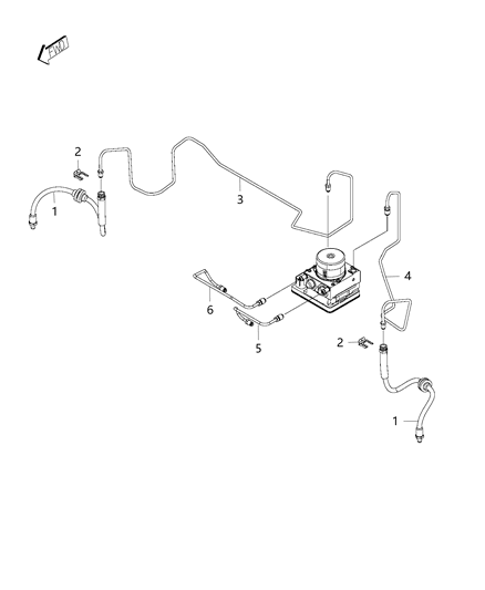 2021 Jeep Compass Tube Brake Diagram for 68270350AB