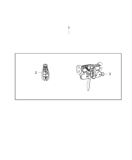 2017 Ram 1500 Remote Start of Mopar Accessories - Component Parts Diagram