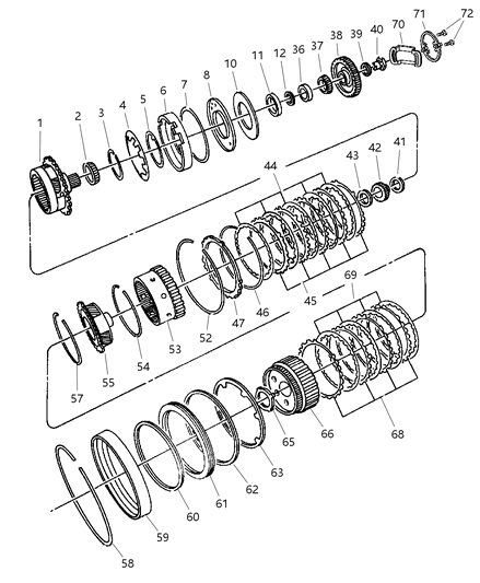 2003 Dodge Neon Spacer Output/Transfer Shaft Diagram for 4412815AB